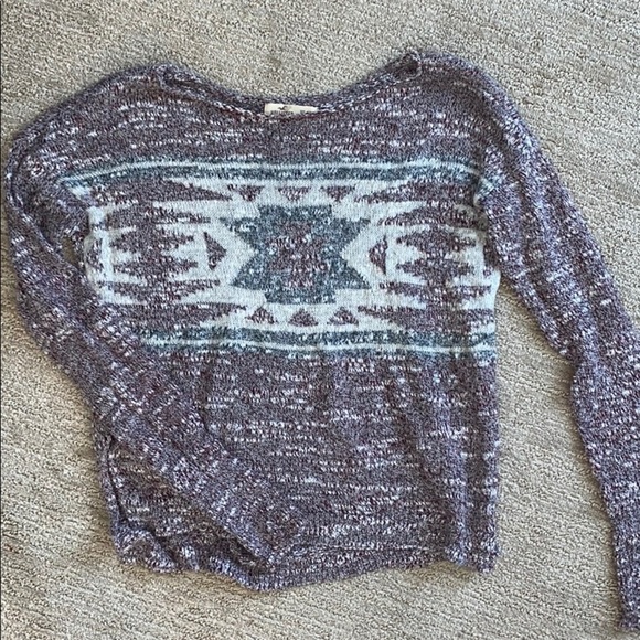 Hollister Sweaters - Hollister maroon knit sweater